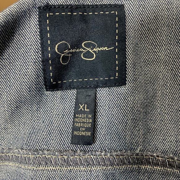 Jessica Simpson Distressed Denim Vest 0454 - Picture 6 of 7